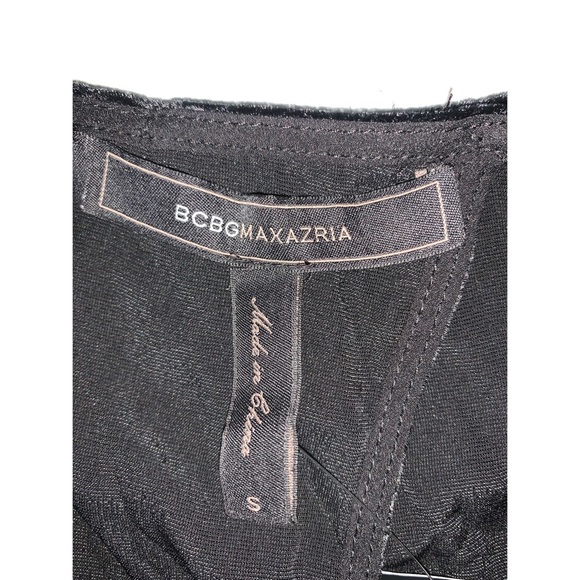 BCBGMaxAzria Ria New Black Velvet Asymmetrical Wrap Sleeveless Maxi Dress S - Picture 12 of 13